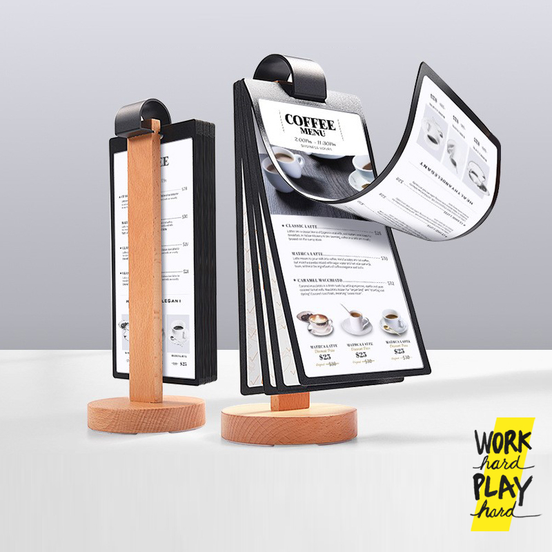 WHPH Shop ป้ายเมนู ป้ายตั้งโต๊ะ แบบเปิดได้ minimal คุณภาพงานส่งออก ขายบน amazon อเมริกาและยุโรป