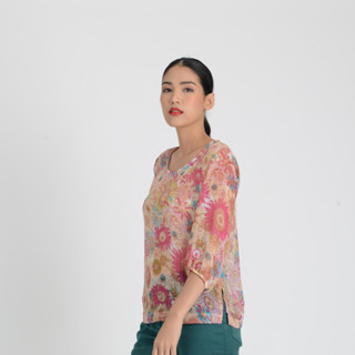 Guy Laroche เสื้อผู้หญิง Chiffon Blouse เสื้อเบลาส์นุ่ม ใส่สบาย (GV6ZPI)