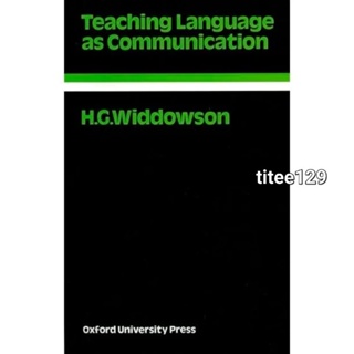 Teaching Language as Communication : Oxford Applied Linguistics