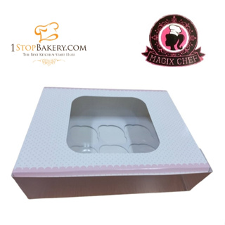 2 box magix chef KA806 polka dot cupcake box NR.6 /กล่องคัพเค้ก ลายจุด 2 ชิ้น