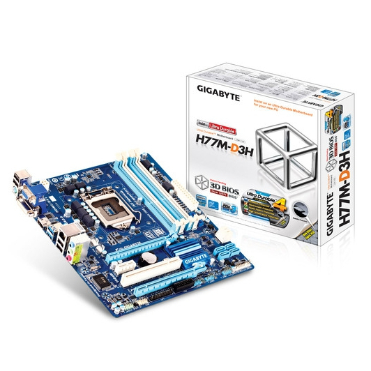 เมนบอร์ด Mainboard  GIGABYTE GA-H77M-D3H(LGA1155) DDR 3 รองรับ Core i Gen.2-3 MAX Ram 32G สินค้าคุณภ