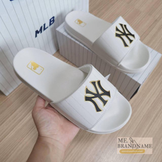 ของแท้ 💯% MLB New Mound NY รองเท้าแตะสีขาว 🤍🤍 NY