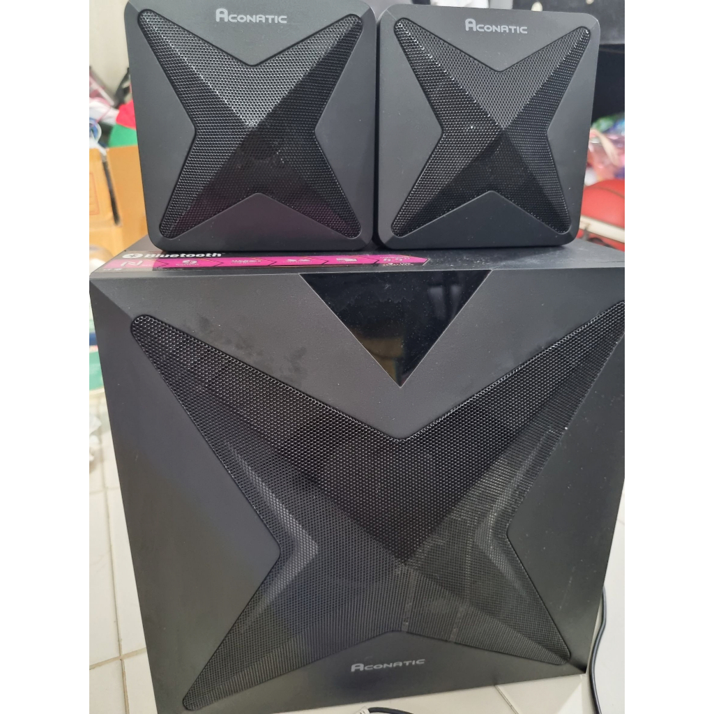 ชุดลำโพง Multimedia 2.1 ACONATIC รุ่น AN-SP558 (บลูทูธ) สีดำ (มือสอง)