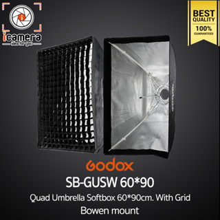 Godox Softbox SB-GUSW 60*90 cm. With Grid - [ Bowen Mount ] Quad Umbrella Softbox วิดีโอ รีวิว Live ถ่ายรูปติบัตร