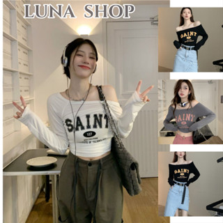 Luna shop🍑เสื้อผ้าเกาหลี🍒เสื้อสั้นเปิดไหล่ เสื้อ y2k ต้องมี อินเทรนด์ทุกชุด🚚พร้อมส่งจากกทม มาถึงใน 3-5 วัน