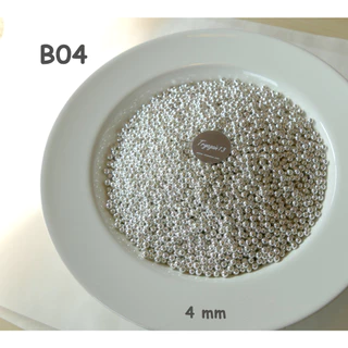 น้ำตาลตกแต่งเค้ก กินได้ 4,8 mm สีเงิน 30g/50g