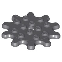 [196] ชิ้นส่วนเลโก้ Lego Part Plate, Round 4 x 4 with 10 Gear Teeth / Flower Petals (35443) ราคา/ชิ้น