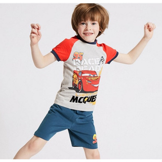 ชุดเสื้อกางเกง Race Ready Mcqueen 95 สีเทาแดง