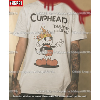 เสื้อยืด Unisex รุ่น Cuphead 1 T-Shirt สวยใส่สบายแบรนด์ Khepri Cotton TC ระวังของปลอม!