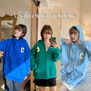 chuuchop_พร้อมส่ง(C7953)✨🏈⛳️Califonia hoodie เสื้อฮู้ดมีหมวก ปักตัว C มี3สี