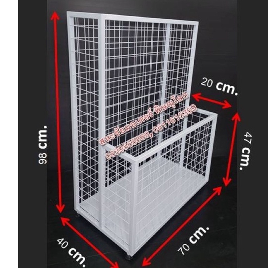 ชั้นโชว์หลอดไฟ กระดาษฟิวเจอร์บอร์ด ไม้กวาด ไม้ถูพื้น  อุปกรณ์สินค้าเป็นแท่งเป็นด้ามยาว ขนาด 40×70×98 cm. - รูปที่ 4