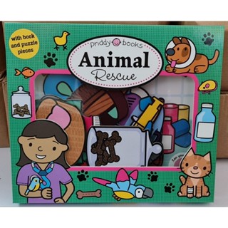 Animal Rescue: Lets Pretend Sets - puzzle board book กระดาษแข็งหนาทุกหน้า เหมาะสำหรับ 3+