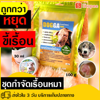 ขี้เรื้อน ยกชุดขี้เรื้อน (หมา) ผงสมุนไพร 100 g. + ครีมทาขี้เรื้อน 30 g. ยีสต์ ไร เชื้อรา ผื่นแดง ตุ่มคัน