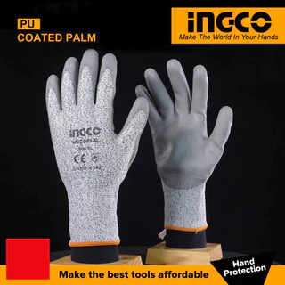 INGCO ถุงมือป้องกันการบาด ถุงมือกันคม Size : XL รุ่น HGCG02-XL มาตรฐานการป้องกัน (EN388:2016): 4X43C