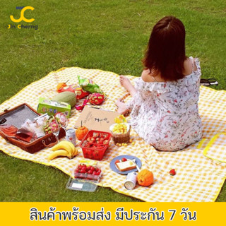 Jc (หนาพิเศษ) เสื่อปิคนิค เสื่อ แผ่นกันความชื้น picnic mat เสื่อขนาดพกพา พับเก็บได้ มีหูหิ้ว กันน้ำและป้องกันความชื้น Ox