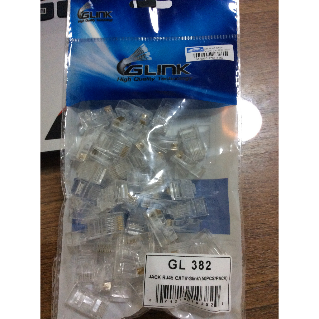 Plug RJ45 CAT6 GLINK (GL382) (50/Pack)