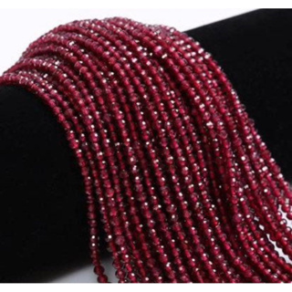 1 ST 15.5cm Long Natural Garnet Faceted Polished Beads 2mm-3mm/ Top High Quality Stone / Stone for Jewelry