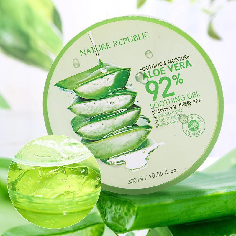 Nature Republic Aloe Vera Gel 92% ขนาด 300ml เจลว่านหาง เจลว่านหางจระเข้ พร้อมส่ง