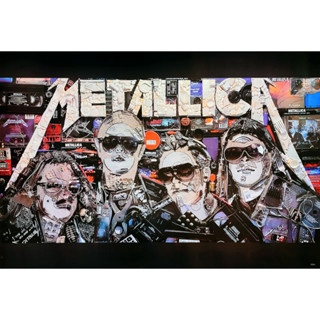 โปสเตอร์ รูปวาด กราฟฟิก วง ดนตรี เฮฟวีเมทัล เมทัลลิกา METALLICA POSTER 24”x35” นิ้ว American Heavy Metal Rock Band V6