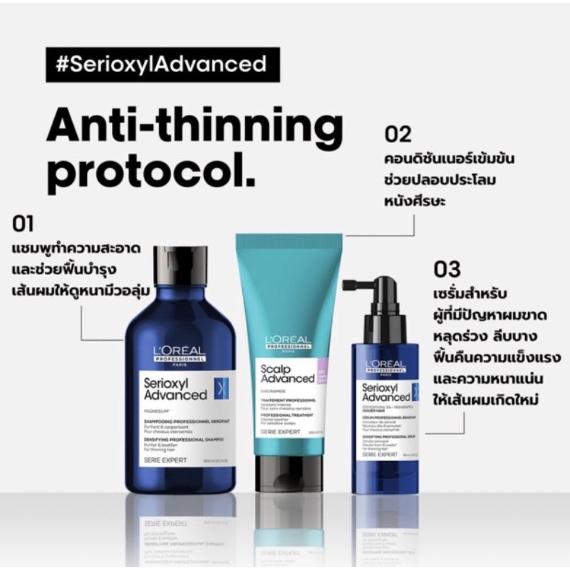 แท้ %Loteral Professionnel SCALP ADVANCED ANTI-DANDRUFF SHAMPOO 300ML ❤️แชมพูขจัดรังแค 300มล.  ,ยาสระผมรังแค ทรีสเม้นท์