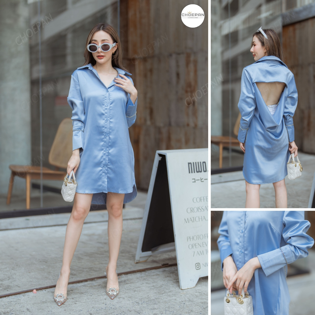 New party mini dress มินิเดรสสุดปัง ดีเทลแต่งโซ่เก๋มาก Choepan Clothing Store