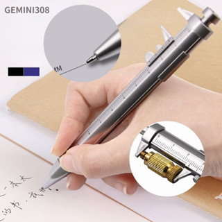 Gemini308 Vernier Caliper ปากกาลูกลื่นพลาสติก 0‐100 มม. ไม้บรรทัดวัด อเนกประสงค์ พร้อมไส้ปากกา 2 In 1