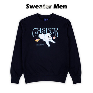 Universal Studios Men casper Sweater - เสื้อสเวตเตอร์ผู้ชาย ลายผีน้อยน่ารัก แคสเปอร์  สินค้าลิขสิทธ์แท้100% characters studio