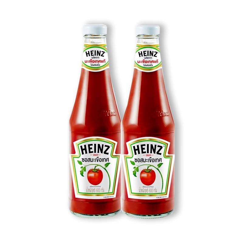 ไฮนซ์ HEINZ ซอสมะเขือเทศ ขนาด 600 กรัม แพ็คคู่ 2 ขวด