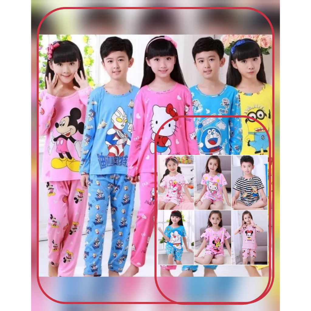 moonlife ชุดนอนเด็กผ้าสแปนเด็กซ์ เลือกลาย/สี ไม่ได้ 1-12ขวบ ระบุเพศ/ไซส์เท่านั้น #ZL13