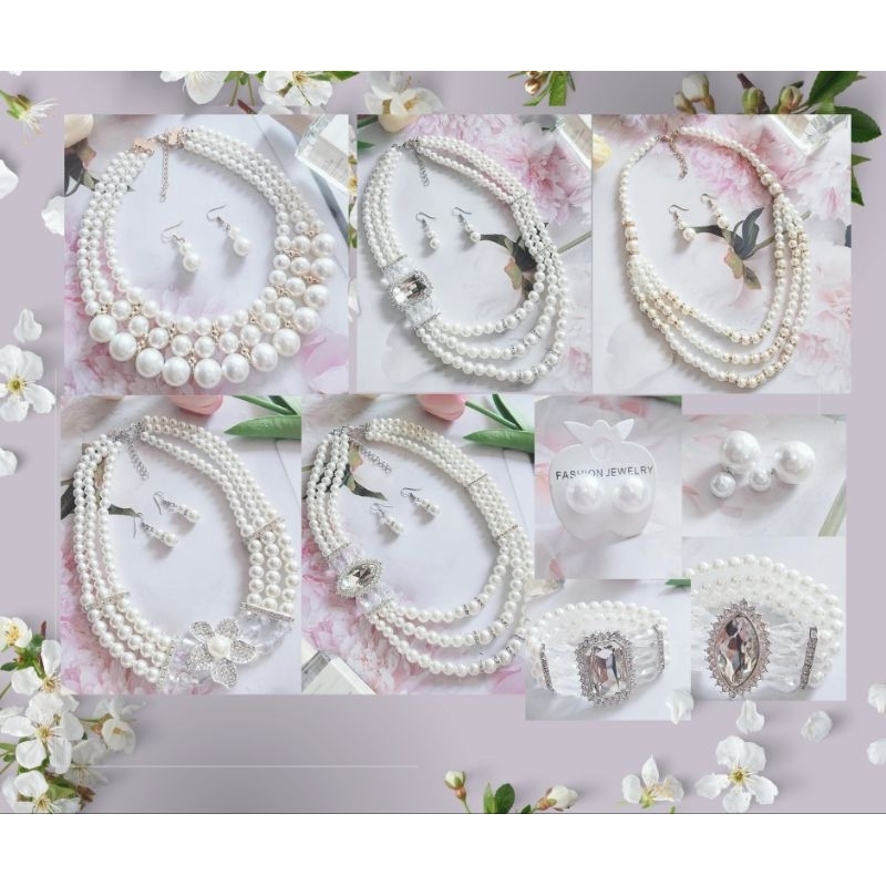 📬ร้านไทย 📬setสร้อยมุกสวยฉ่ำมาใหม่ สินค้าพร้อมส่ง