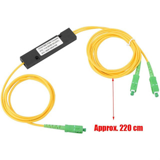 กล่องแยกสายไฟเบอร์ สายใยแก้ว PLC SPLITTER FIBER OPTIC SC/APC 1*2 single mode อุปกรณ์สำหรับแยกแสงไฟเบอร์ออฟติก