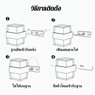 SEEDIQ IP65 โคมไฟติดผนังกันน้ำ โคมไฟติดผนังกลางแจ้ง โคมไฟติดผนังกลางแจ้งสำหรับระเบียงสวน AC220V LED โคมไฟติดผนัง
