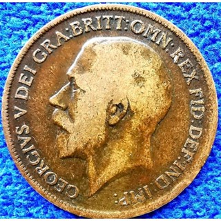 เหรียญ​อายุ​100​กว่า​ปี​ อังกฤษ UK, 1​Penny​(George V),#​2235T, ใช้แล้ว