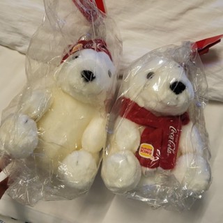 Burger King polar bear doll teddy bear ตุ๊กตาหมี หมีขาว หมีขั้วโลก เบอร์เกอร์คิง coca cola