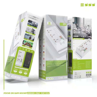 ปลักไฟ model brk-20 รองรับ usb และ wirelee chart 4 usb 2500w
