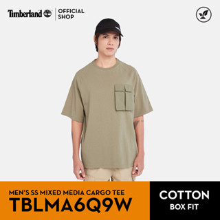 Timberland Mens SS MIXED MEDIA CARGO TEE เสื้อยืด (TBLMA6Q9W)