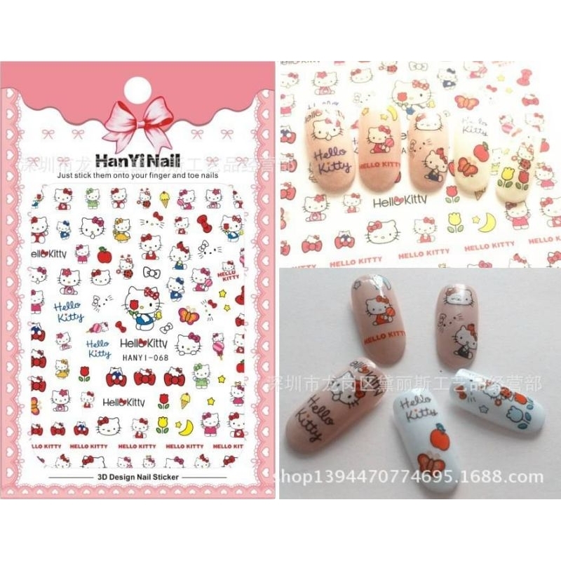 ❤️สติกเกอร์ติดเล็บ ลายการ์ตูน สุดน่ารัก มีหลายลายให้เลือก