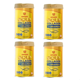 AMADO Gold Collagen Plus Ceramide จำนวน 4 กระปุก (150 กรัม/กระปุก)