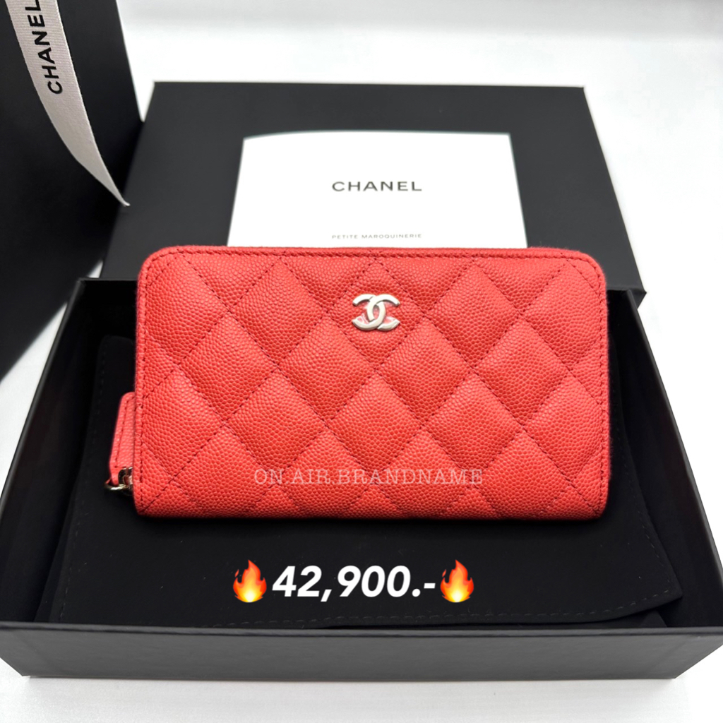 ❤️สีแดงหายาก New chanel medium zippy wallet
