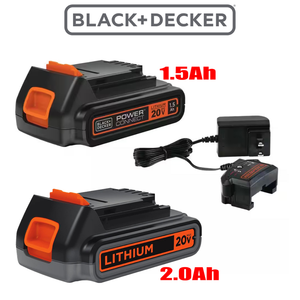 Black & Decker แบตเตอรี่ 20โวลต์ 1.5Ah,2.0Ah รุ่น BL2018-B1,BL1518