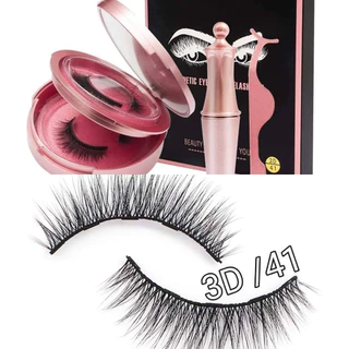 ขนตาแม่เหล็ก 3D ขนมิงค์ + อายไลเนอร์3D---------#ขนตาปลอมแม่เหล็กแบบประกบกัน#