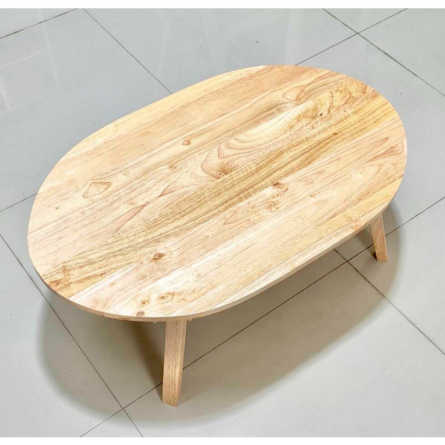 T21 โต๊ะญี่ปุ่นรูปทรงรี(ขนาด80x50x28ซม.หน้าท็อปไม้ไม่จ๊อย)