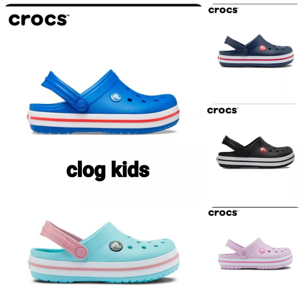 (สินค้าขายดี) รองเท้าลำลองเด็ก CROCS Crocband Clog Kids เด็กชาย เด็กหญิง รองเท้าเด็กทรงหัวโต ไม่ต้องพรีออเดอร์