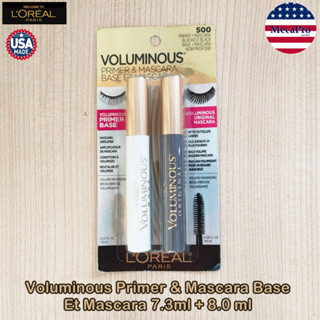 Loreal® Voluminous Primer &amp; Mascara Base Et Mascara 7.3ml + 8.0 ml ลอรีอัล ปารีส วอลูมินัส แลช ไพรเมอร์ แอนด์ มาสคาร่า