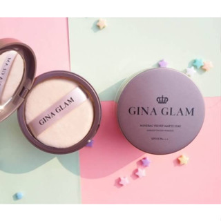 ⚡FLASH SALE⚡♡พร้อมส่งGINA GLAM Mineral Velvet Matte Stay  Makeup Finish Powder G39 จีน่าเกลม ทาแป้งฝุ่นหลังลงรองพื้น