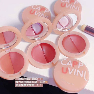 ลิปแมทกำมะหยี่ Cappuvini 2สีใน1ตลับ (มีให้เลือก3สี)