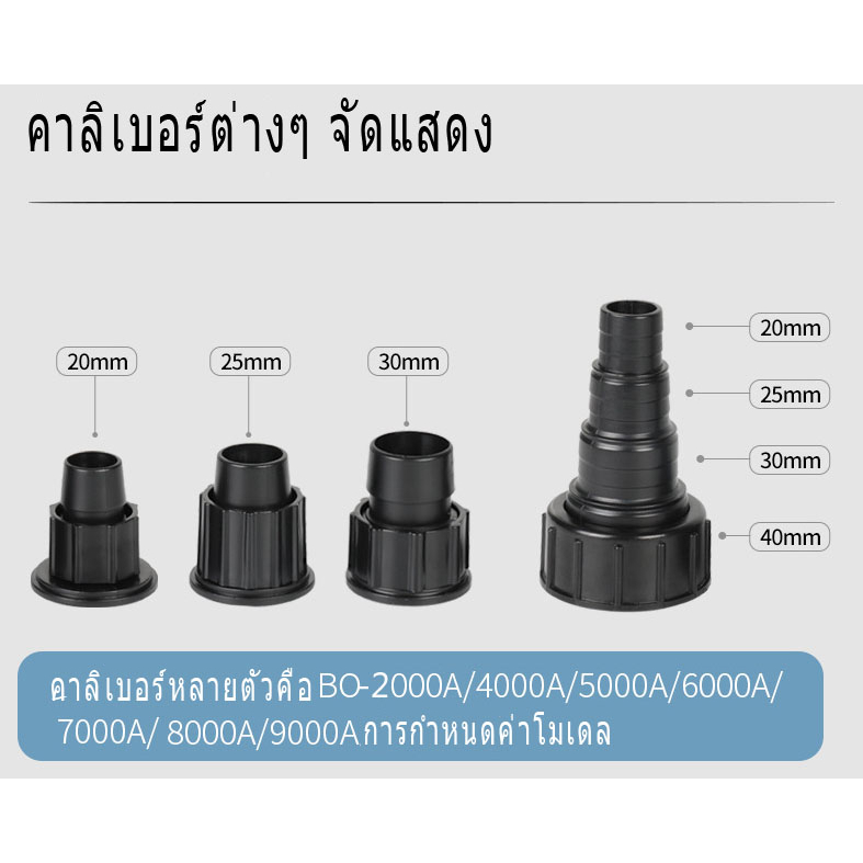 SOBO 70W 9000L/H BO-2000A/4800A/5800A/8000A/9000A ปั๊มบ่อปลา ปั้มปลา ปั๊มน้ำพุ ปั้มไดโว่ ใช้ทำระบบกรองหรือปั๊มน้ำหมุนเวี