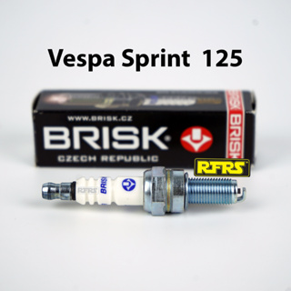 หัวเทียน BRISK COPPER RACING แกนทองแดง VESPA SPRINT 125 Spark Plug (C21RA) รองรับทุกน้ำมัน Made in EU