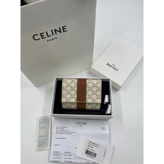 💓💓New Celine small trifold wallet Y22สี white  รุ่น3พับ ขายดี