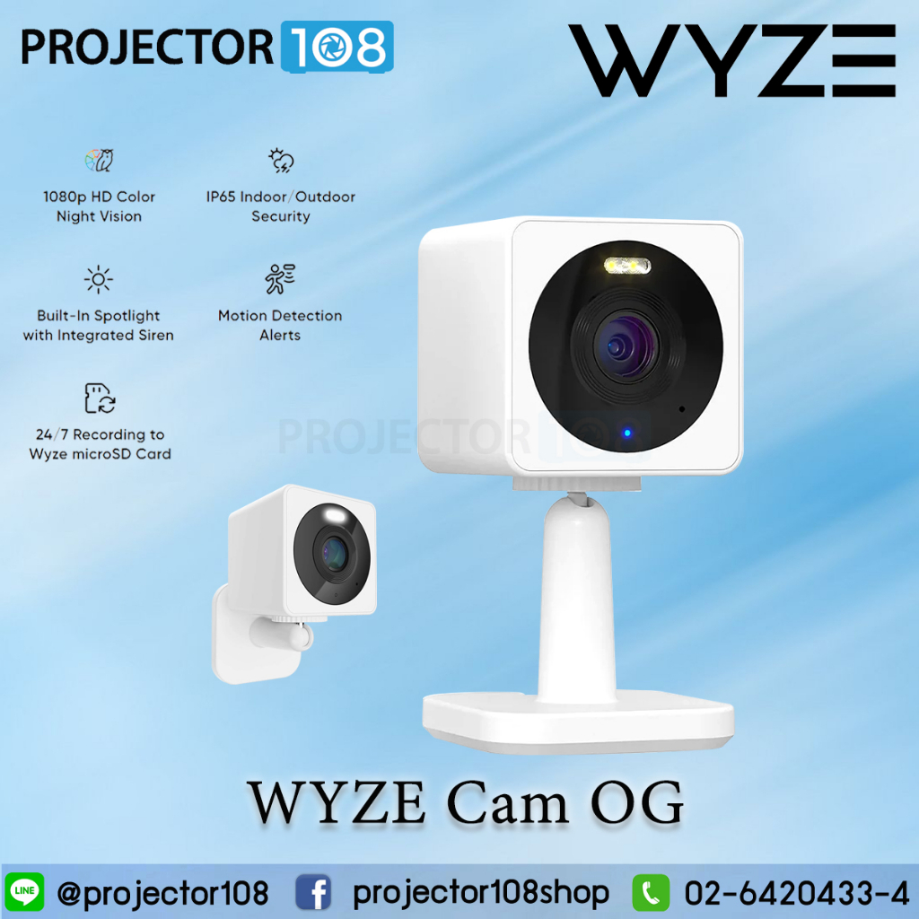 WYZE Cam OG Indoor/outdoor 1080p Wi-Fi Smart Home Security Camera with Color Night Vision Built-in S